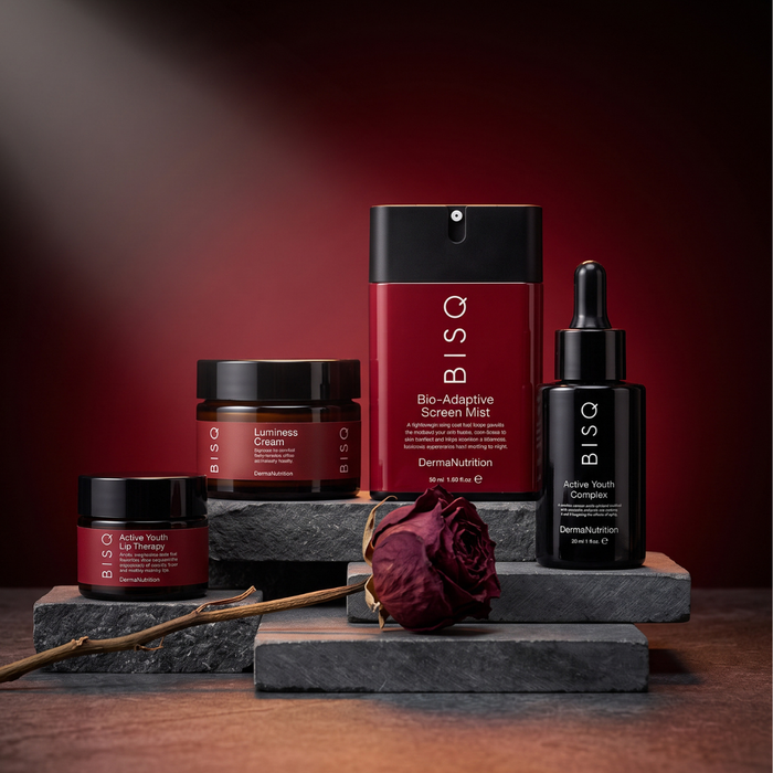 4'lü Menopoz Cilt Bakım Seti | Serum + Krem + Mist + Dudak Bakımı | HA-4 Kompleks | Retinol | 40+
