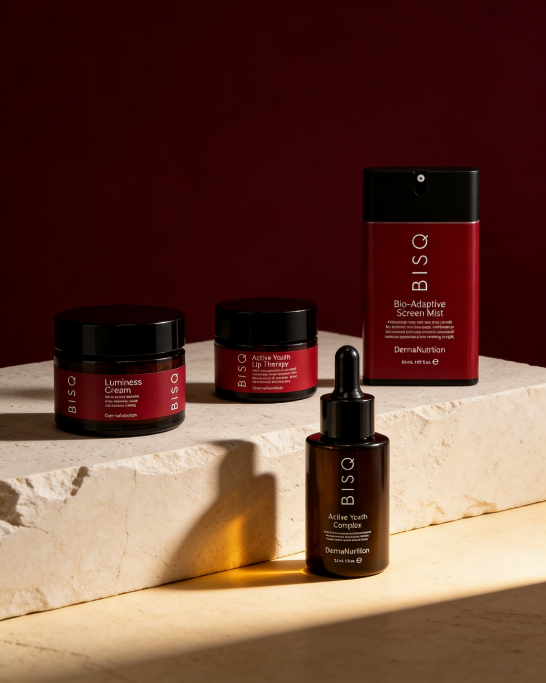 4'lü Cilt Bakım Seti | Serum + Krem + Mist + Dudak Bakımı | HA-4 Kompleks | Retinol | 40+